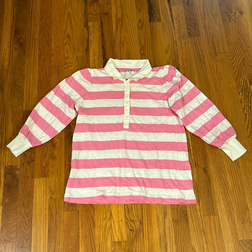 Loft size small women’s rugby stripe top